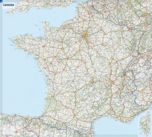 Carte de France plastifie / Laminated map of France